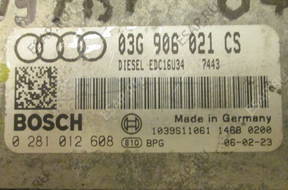 БЛОК УПРАВЛЕНИЯ AUDI A3 1.9 TDI 0281012608 03G906021CS