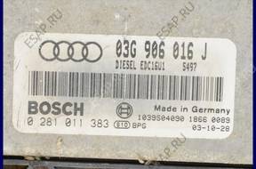 БЛОК УПРАВЛЕНИЯ AUDI A3 1.9 TDI 03G906016J 0281011383