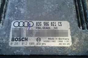БЛОК УПРАВЛЕНИЯ Audi A3 1.9 TDI 105KM BLS 0281012608