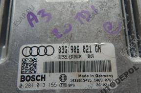 БЛОК УПРАВЛЕНИЯ  AUDI A3 2.0 TDI 03G906021GN 0281013155