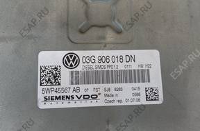 БЛОК УПРАВЛЕНИЯ AUDI A3 8P TDI 03G906018DN 5WP45567AB