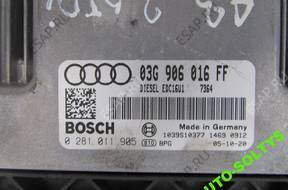 БЛОК УПРАВЛЕНИЯ AUDI A3 8P0 2.0 TDI BKD 05 год, 03G906016FF