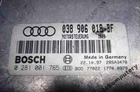 БЛОК УПРАВЛЕНИЯ AUDI A4 038906018bf 0281001765 БЕЗ КОДА