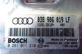 БЛОК УПРАВЛЕНИЯ  AUDI A4  038906019LF