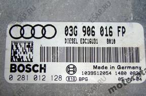 БЛОК УПРАВЛЕНИЯ AUDI A4 03G906016FP 0281012128 2.0TDI