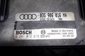 БЛОК УПРАВЛЕНИЯ AUDI A4 03g906016ha 0281012919 БЕЗ КОДА