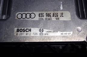 БЛОК УПРАВЛЕНИЯ AUDI A4 03g906016je 0281012726 БЕЗ КОДА