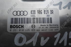 БЛОК УПРАВЛЕНИЯ AUDI A4 1,9 TDI 038906019BR 0281010226