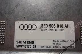 БЛОК УПРАВЛЕНИЯ AUDI A4 1.6 8e0906018ah 5wp4017002 БЕЗ КОДА