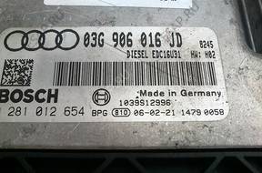 БЛОК УПРАВЛЕНИЯ  AUDI A4 2.0TDI 0281012654 03G906016JD