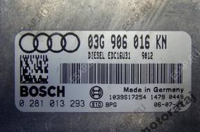 БЛОК УПРАВЛЕНИЯ AUDI A4 2.0TDI 0281013293 03G906016KN