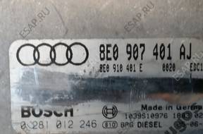 БЛОК УПРАВЛЕНИЯ AUDI A4 3,0 TDI 0281012246 8E0907401AJ