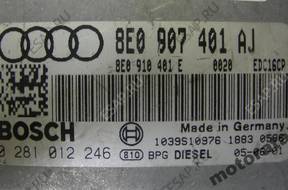 БЛОК УПРАВЛЕНИЯ AUDI A4 3.0TDI 0281012246 8E0907401AJ