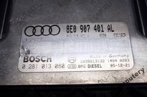 БЛОК УПРАВЛЕНИЯ AUDI A4 8e0907401al 0281013080