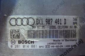 БЛОК УПРАВЛЕНИЯ  AUDI A4 A5 A6 0281014881 8K1907401D