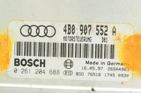 БЛОК УПРАВЛЕНИЯ   AUDI A4 A6 C5 2.4 V6 4B0907552A