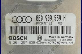 БЛОК УПРАВЛЕНИЯ AUDI A4 B6 3.0 V6 8E0909559H 0261207839