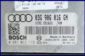 БЛОК УПРАВЛЕНИЯ AUDI A4 B7 2.0 TDI 03G906016GN 0281012113