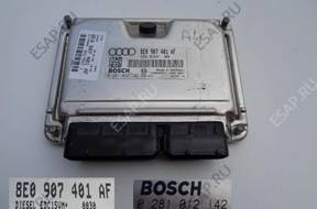 БЛОК УПРАВЛЕНИЯ AUDI A4 B7 2.5TDI 8E0907401AF 0281012142