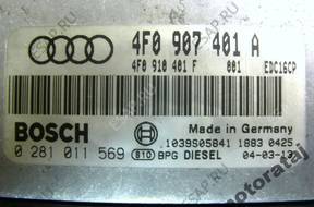 БЛОК УПРАВЛЕНИЯ AUDI A6 0281011569 4F0907401A EDC16CP