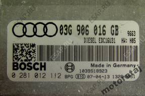 БЛОК УПРАВЛЕНИЯ AUDI A6 2.0TDI 0281012112 03G906016GB