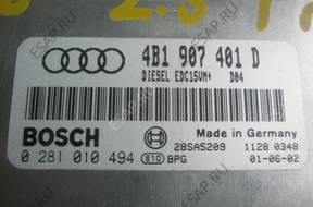 БЛОК УПРАВЛЕНИЯ Audi A6 2.5 TDi  4B1907401D 0281010494