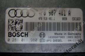 БЛОК УПРАВЛЕНИЯ AUDI A6 3.0 0281011980 4F0907401A