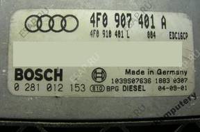 БЛОК УПРАВЛЕНИЯ AUDI A6 3.0TDI 4f0907401a 0281012153 +PIN