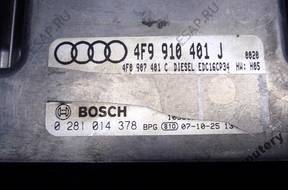 БЛОК УПРАВЛЕНИЯ AUDI A6 3.0TDI 4f9910401j 0281014378 +PIN