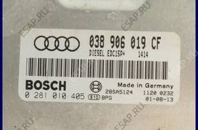 БЛОК УПРАВЛЕНИЯ AUDI A6 C5 1.9 TDI 038906019CF 0281010405