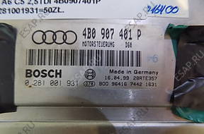 БЛОК УПРАВЛЕНИЯ AUDI A6 C5 2,5TDI NR.4B0907401P