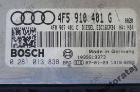 БЛОК УПРАВЛЕНИЯ AUDI A6 C6 2.7TDI 0281013838 4F5910401G