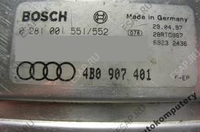 БЛОК УПРАВЛЕНИЯ AUDI A6 S6 4b0907401 0281001551-552