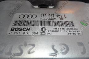 БЛОК УПРАВЛЕНИЯ AUDI A6C5 2,5 TDI 4B2907401E 02810394