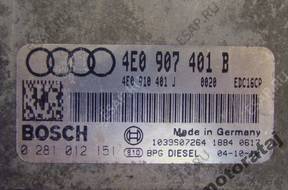 БЛОК УПРАВЛЕНИЯ AUDI A8 0281012151 4E0907401B EDC16CP