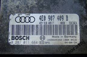 БЛОК УПРАВЛЕНИЯ AUDI A8 4.0TDI 0281011684 4E0907409B