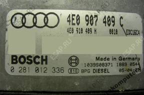 БЛОК УПРАВЛЕНИЯ AUDI A8 4.0TDI 4e0907409c 0281012336 +PIN