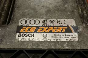 БЛОК УПРАВЛЕНИЯ AUDI A8 4E0907401C 4E0910401S 0281012281