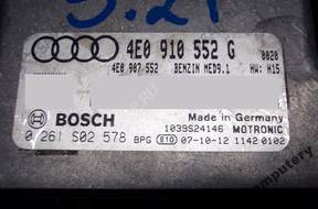 БЛОК УПРАВЛЕНИЯ AUDI A8 5.2FSI 4e0910552g 0261s02578 +PIN