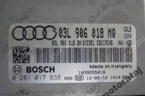 БЛОК УПРАВЛЕНИЯ  AUDI Q5 2.0TDI 0281017838 03L906018MQ