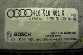 БЛОК УПРАВЛЕНИЯ AUDI Q7 3.0TDI 4l0910401r 0281014406 +PIN