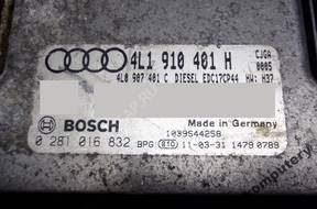 БЛОК УПРАВЛЕНИЯ AUDI Q7 3.0TDI 4l1910401h 0281016832