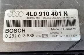 БЛОК УПРАВЛЕНИЯ AUDI Q7 4l0910401n 0281013688 + PIN