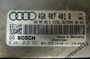 БЛОК УПРАВЛЕНИЯ AUDI VW 0281019321 4G0907401 год, EDC17CP44