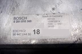 БЛОК УПРАВЛЕНИЯ BERLINGO 9644704480 0281010360 БЕЗ КОДА