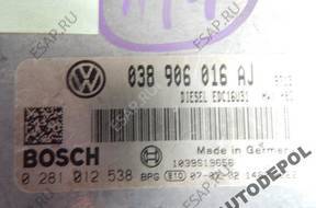 БЛОК УПРАВЛЕНИЯ БЕЗ КОДА VW T5 TDI 0281012538 038906016J