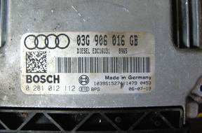 БЛОК УПРАВЛЕНИЯ /БЛОК УПРАВЛЕНИЯДВИГАТЕЛЬ 03G906016GB BOSCH 0281012112
