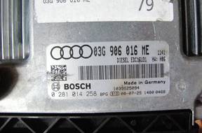 БЛОК УПРАВЛЕНИЯ /БЛОК УПРАВЛЕНИЯДВИГАТЕЛЬ 03G906016ME BOSCH 0281014258