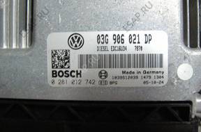 БЛОК УПРАВЛЕНИЯ /БЛОК УПРАВЛЕНИЯДВИГАТЕЛЬ 03G906021DP BOSCH 0281012742