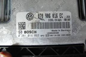БЛОК УПРАВЛЕНИЯ /БЛОК УПРАВЛЕНИЯДВИГАТЕЛЬ 070906016EC BOSCH 0281014893
